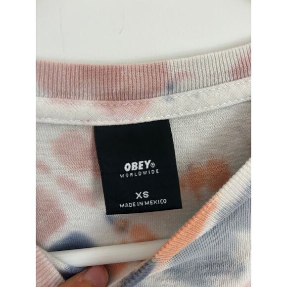 Obey Tie Dye Short Sleeve Tee Women's XS - Picture 4 of 5